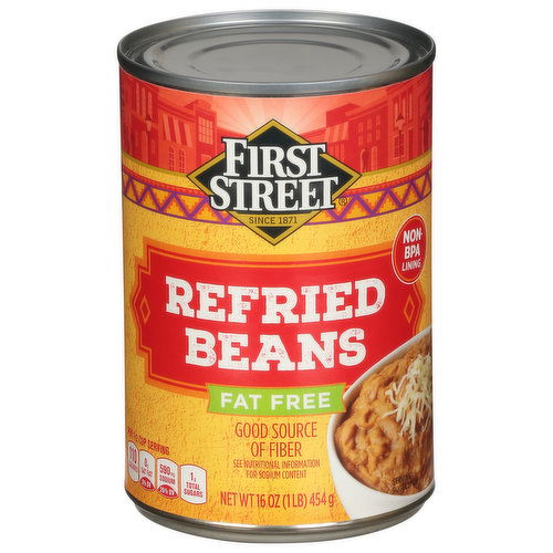 First Street Refried Beans, Fat Free