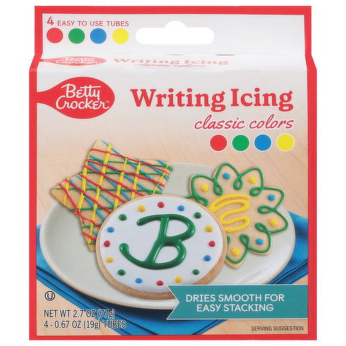 Betty Crocker Writing Icing, Classic Colors