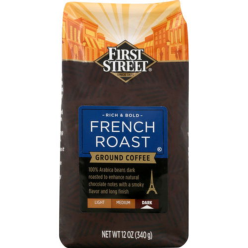 First Street Coffee, Ground, Dark, French Roast