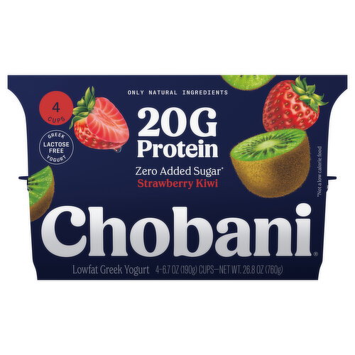 Chobani Lowfat Strawberry Kiwi Greek Yogurt Image 1 of 6