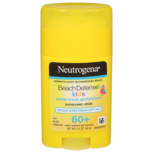 Neutrogena Sunscreen Stick, Water + Sun Protection, Broad Spectrum SPF 60+