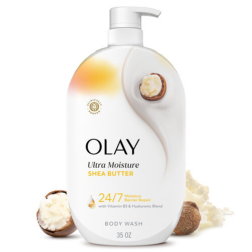 Olay Olay Ultra Moisture Body Wash with Shea Butter, Vitamin B3 and Hyaluronic Blend, 35oz Image 1 of 6