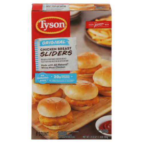 Tyson Sliders, Chicken Breast, Original