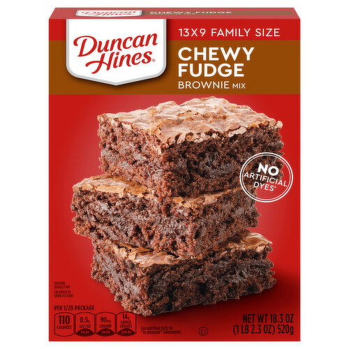 Duncan Hines Brownie Mix, Chewy Fudge, Family Size