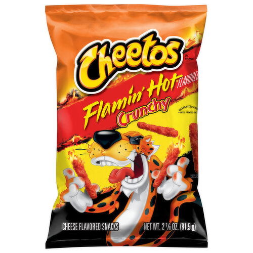 Cheetos Cheese Flavored Snacks, Crunchy, Flamin' Hot Flavored