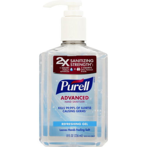 Purell Hand Sanitizer, Advanced, Refreshing Gel