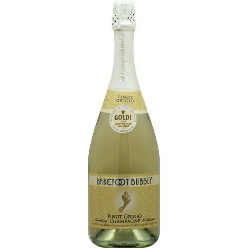 Barefoot Bubbly Champagne, Sparkling, Pinot Grigio, California