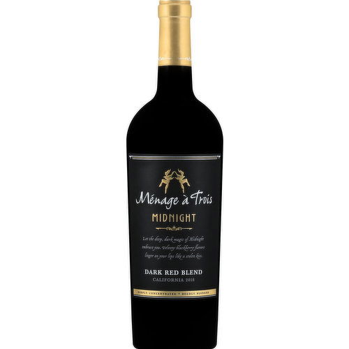 Menage a trois Dark Red Blend, Midnight, California, 2018