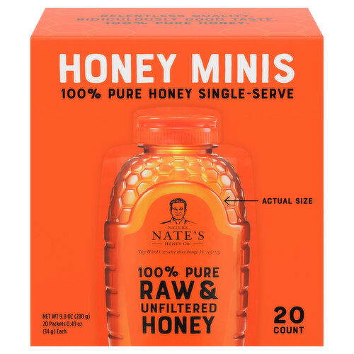 Nature Nate's Honey Co. Honey, 100% Pure, Raw & Unfiltered