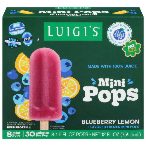 Luigi's Blueberry Lemon Mini Pops