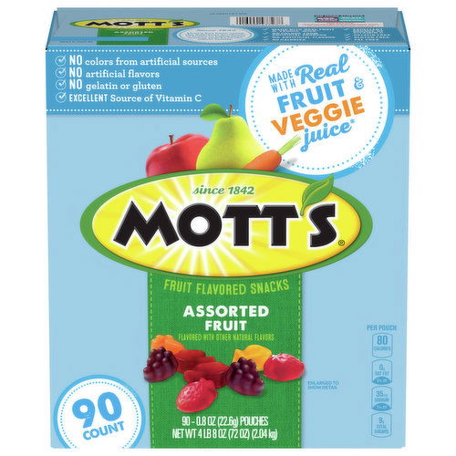 Mott's Fruit Flavored Snacks, Assorted Fruit