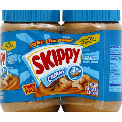 Skippy Peanut Butter Spread, Twin Pack