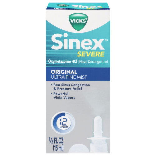 Vicks Nasal Decongestant, Severe, Ultra Fine Mist, Original