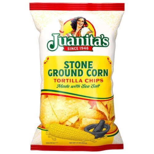 Juanita's Tortilla Chips, Stone Ground Corn