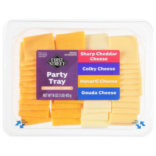 First Street Cheese, Assorted, Cracker Cuts, Party Tray