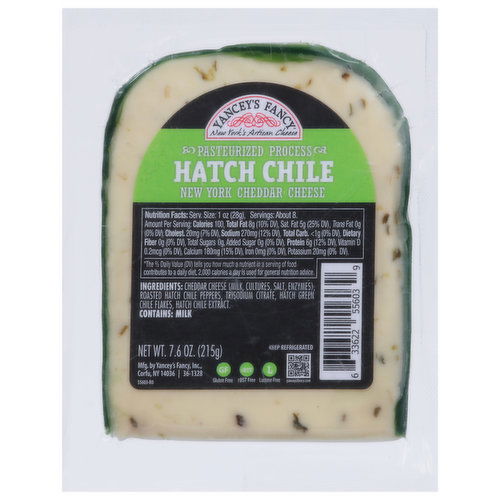 Yancey's Fancy Cheese, Cheddar, Hatch Chile, New York