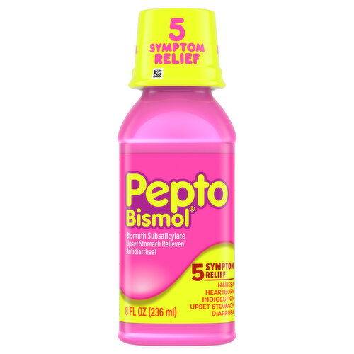 Pepto-Bismol Liquid for Upset Stomach and Diarrhea Relief, Over-the-Counter Medicine