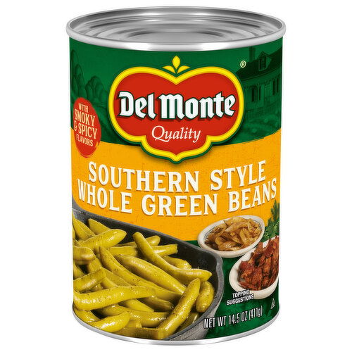Del Monte Southern Style Whole Green Beans with Smoky & Spicy Flavors