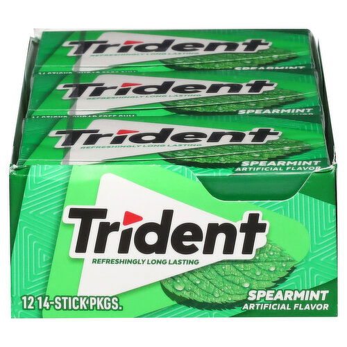 Trident Gum, Sugar Free, Spearmint