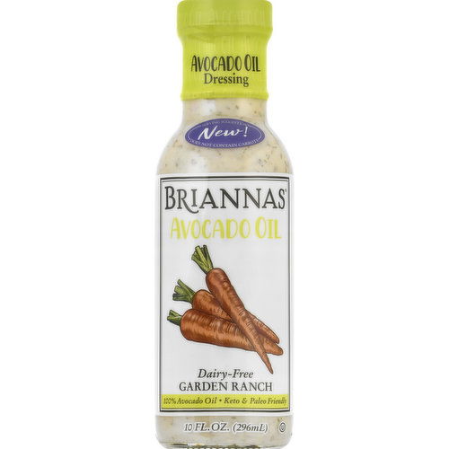 Briannas Avocado Oil Dressing, Dairy-Free Garden Ranch