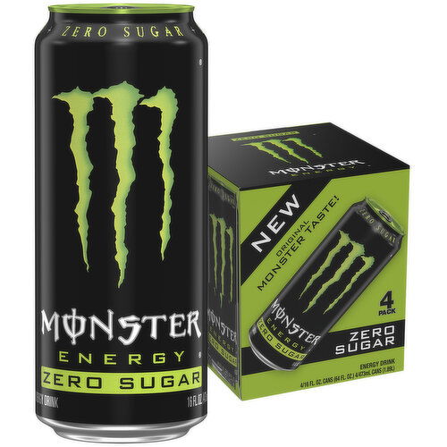 Monster Energy Monster Energy Zero Sugar 4 Pack - 16 Fl Oz