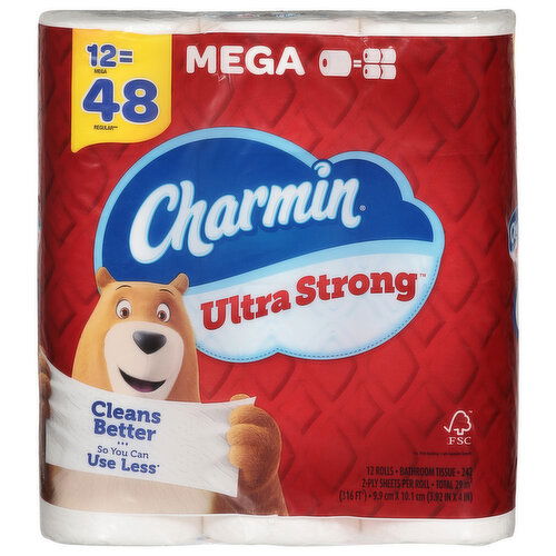 Charmin Bathroom Tissue, 2-Ply, Mega