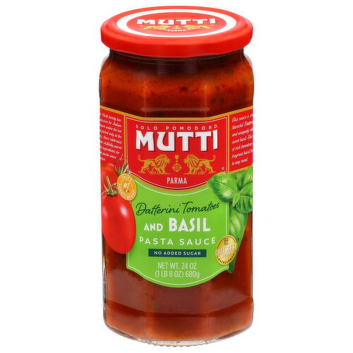 Mutti No Added Sugar Datterini Tomatoes and Basil Pasta Sauce