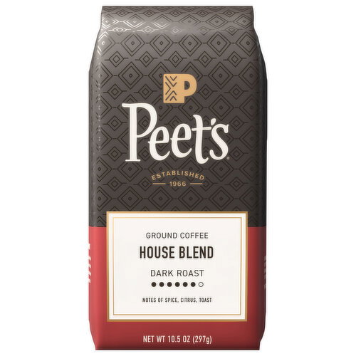 Peet's Ground Dark Roast House Blend Coffee