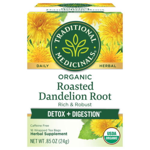 Traditional Medicinals Caffeine Free Organic Roasted Dandelion Root Tea