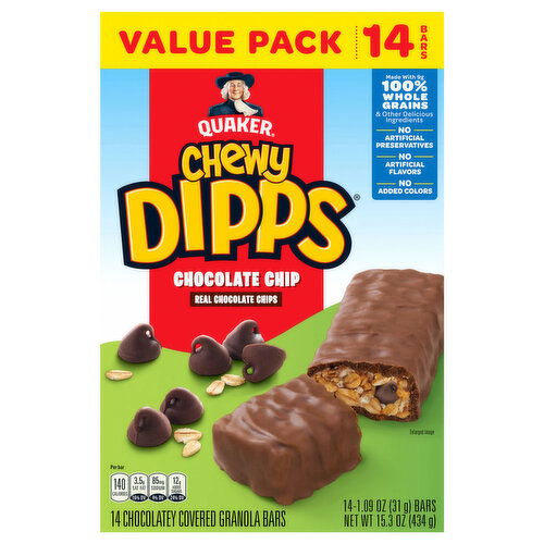 Quaker Chocolate Chip Granola Bars Value Pack