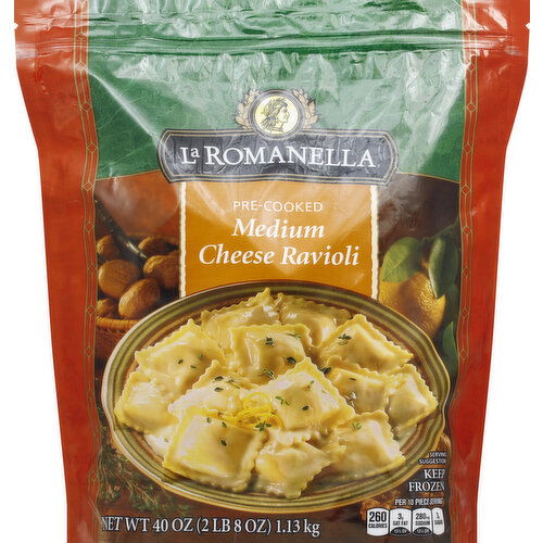 La Romanella Ravioli, Cheese, Medium, Pre-Cooked