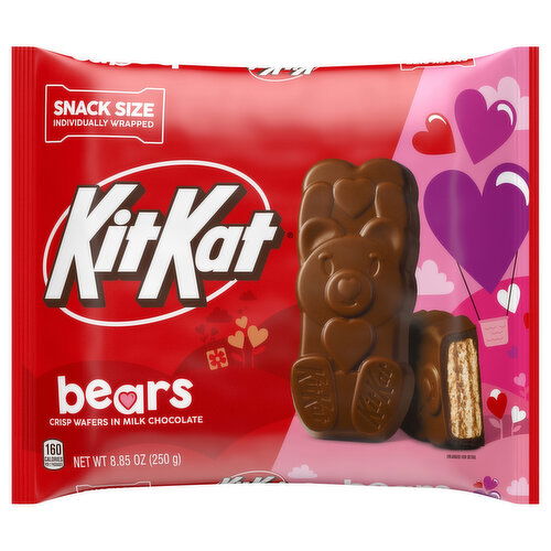 Kit Kat Crisp Wafers, in Milk Chocolate, Bears, Snack Size