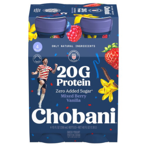 Chobani Zero Added Sugar Mixed Berry Vanilla Greek Yogurt Protein Drink