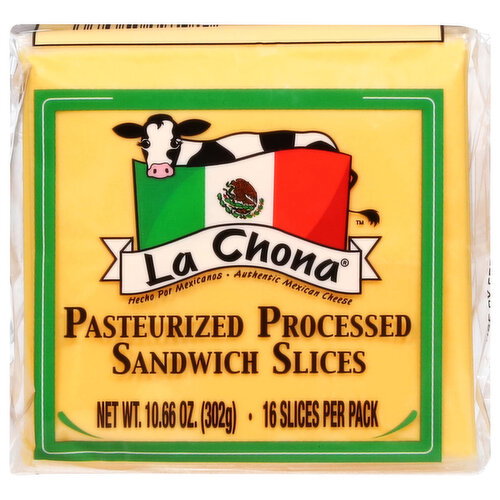 La Chona Pasteurized Processed Sandwich Slices Cheese Image 1 of 6