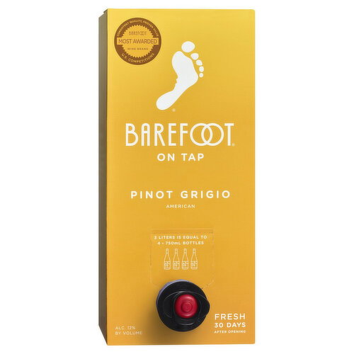 Barefoot Cellars On Tap Pinot Grigio White Wine Box Image 1 of 7