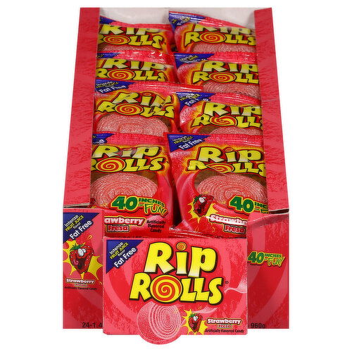 Rip Rolls Candy, Strawberry Fresa