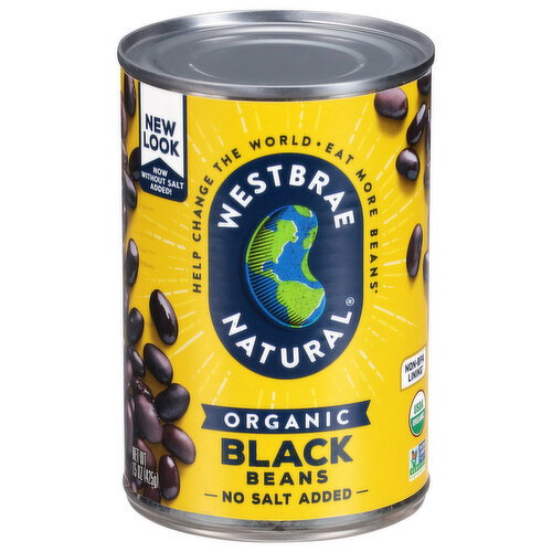 Westbrae Natural Organic No Salt Added Black Beans Image 1 of 6