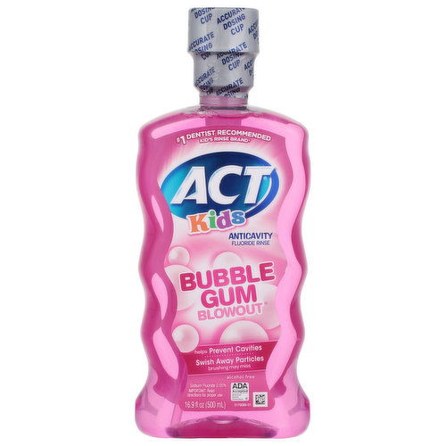 Act Fluoride Rinse, Anticavity, Bubble Gum Blowout