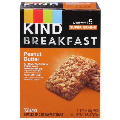 Kind Bars, Peanut Butter, Breakfast