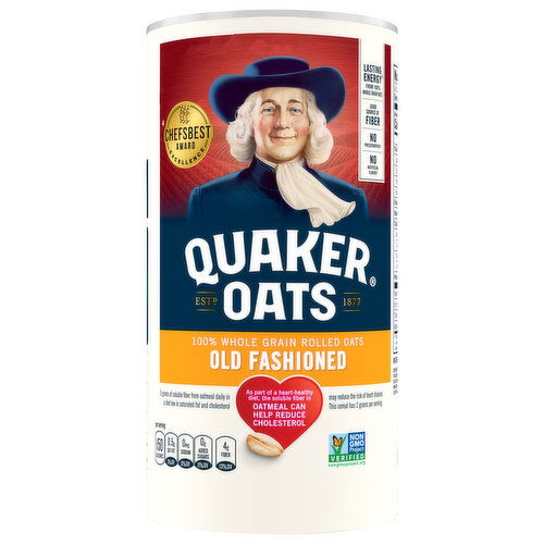 Quaker Oats 100% Whole Grain Rolled Old Fashioned Oats