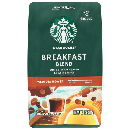 Starbucks Ground Medium Roast Breakfast Blend Coffee