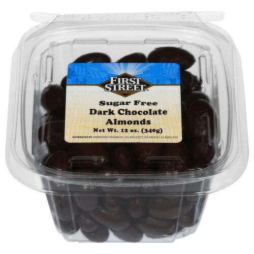 First Street Almonds, Sugar Free, Dark Chocolate