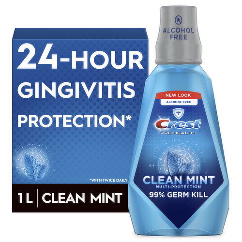 Crest Pro Health Multi Protection Clean Mint CPC (cetylpyridinium chloride) Antigingivitis/Antiplaque Oral Rinse