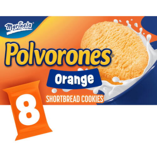 Marinela Orange Shortbread Cookies, 8 count, 20.88 oz