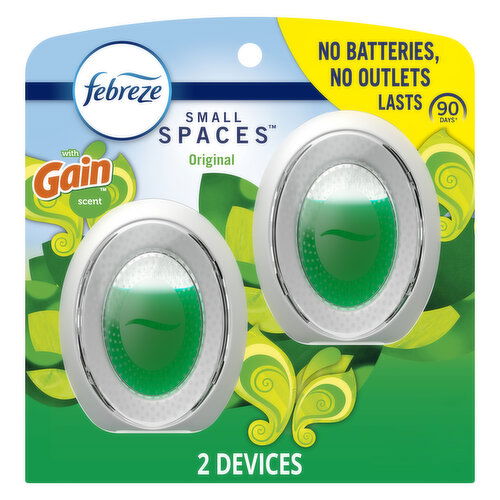 Febreze Small Spaces Air Freshener, Odor-Fighting, Gain Scent