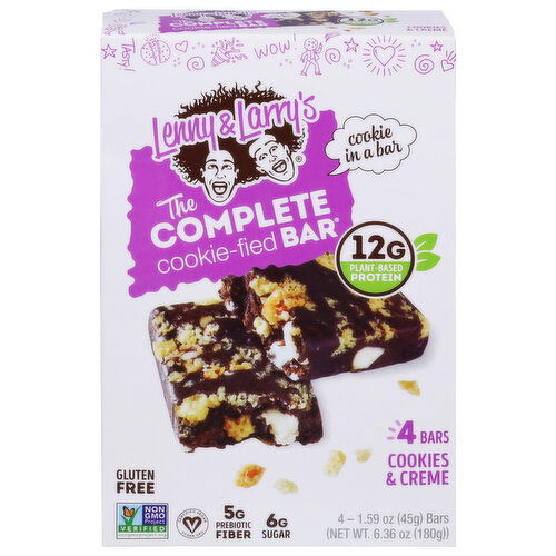 Lenny & Larry's Bars, Gluten Free, Cookies & Creme