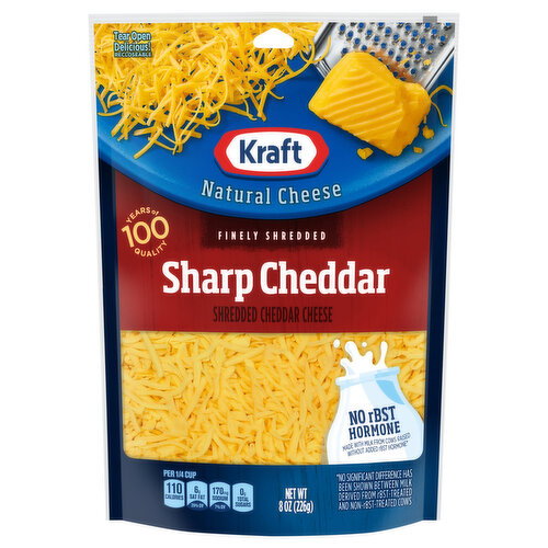 Kraft Sharp Cheddar Shredded Cheese Image 1 of 6