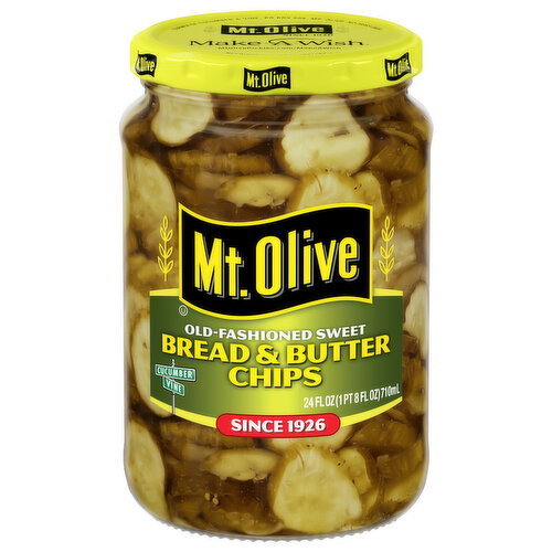 Mt. Olive Old-Fashioned Sweet Bread & Butter Chips Pickles