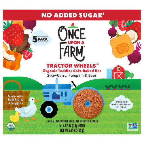 Once Upon a Farm Organic Toddler Soft-Baked Strawberry, Pumpkin & Beet Bars Image 1 of 3