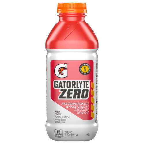 Gatorlyte Zero Sugar Fruit Punch Electrolyte Beverage Image 1 of 3